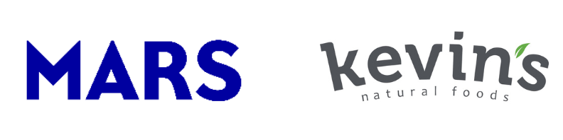 Mars and Kevin's Natural Foods logos