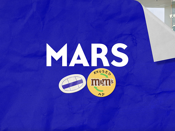 Still from a Mars reused ad