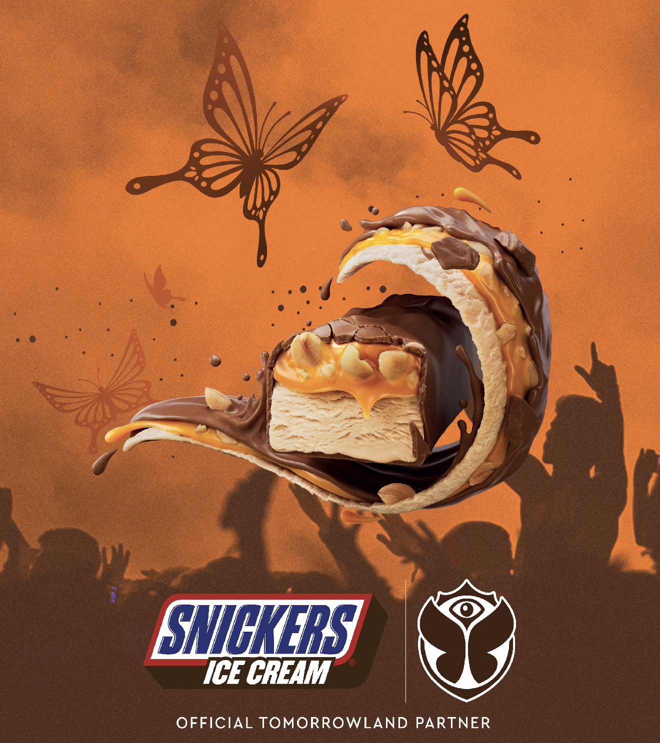Ice cream vocering snickers bar