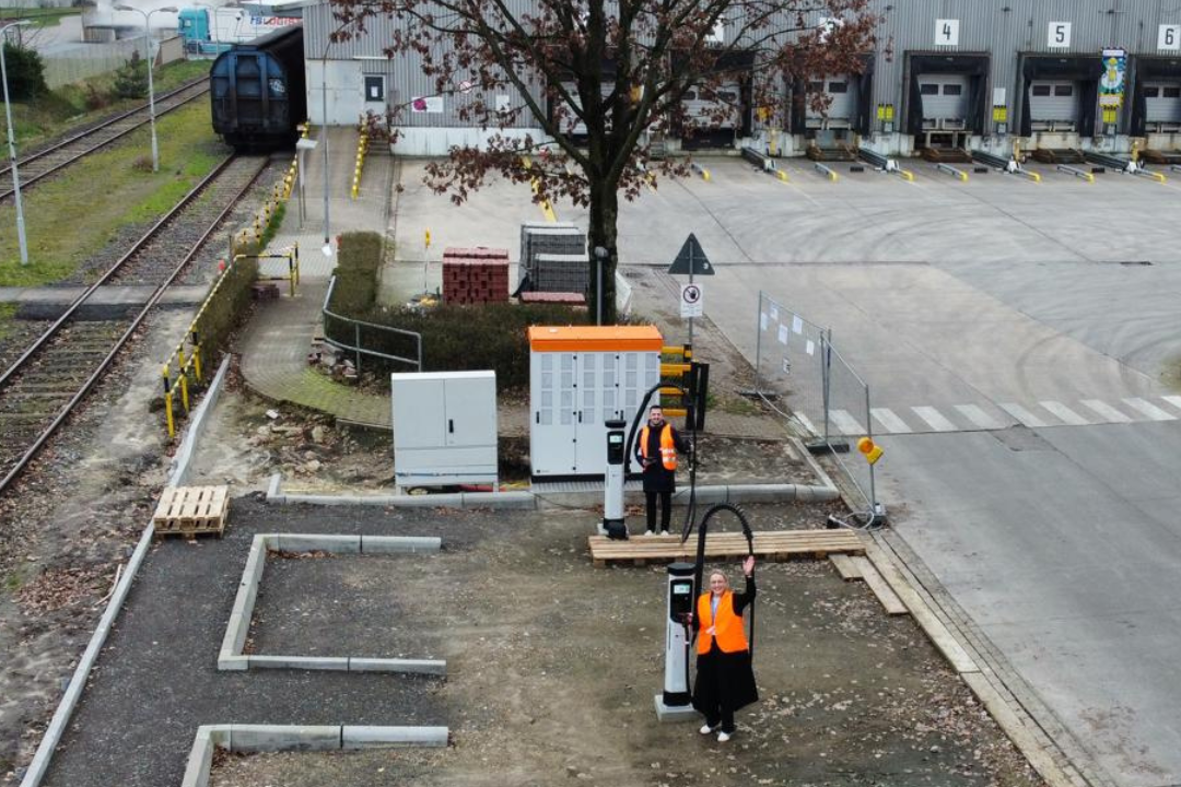 Electric truck charging station in Verden