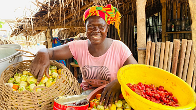 Cocoa farmer Charlotte