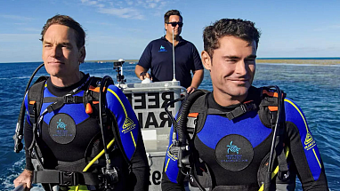 Zac Efron in scuba gear