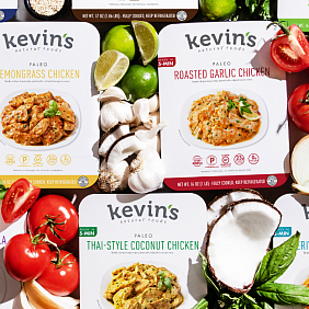 Kevin's chicken entrees with vegetables