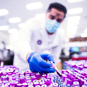Person working in a lab
