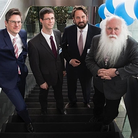 50 Jahre Mars Austria: v.l.n.r. Andreas Dialer (General Manager Mars Austria), Pierre Ingels (Fabriksleiter Mars Breitenbrunn), Malte Hoffmann (General Manager Royal Canin DACH) und Ehrengast Howard-Yana Shapiro (Chief Agricultural Officer, Mars, Incorporated)