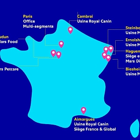 Mars in France map