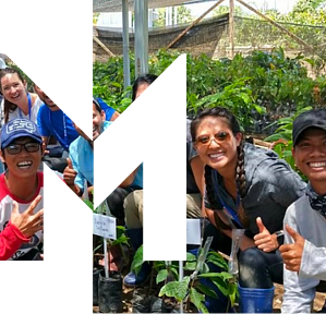 group in sustainable garden