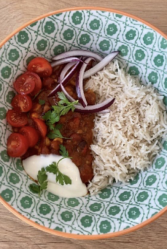Ben's Original chili and rice